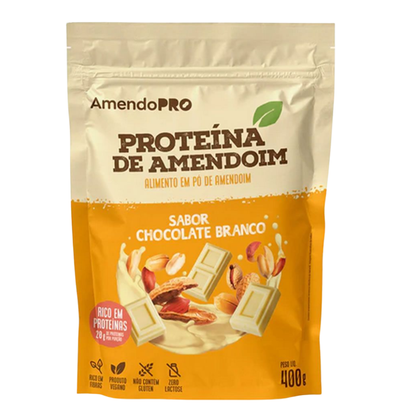 Proteína de Amendoim Chocolate Branco AmendoPro 400g