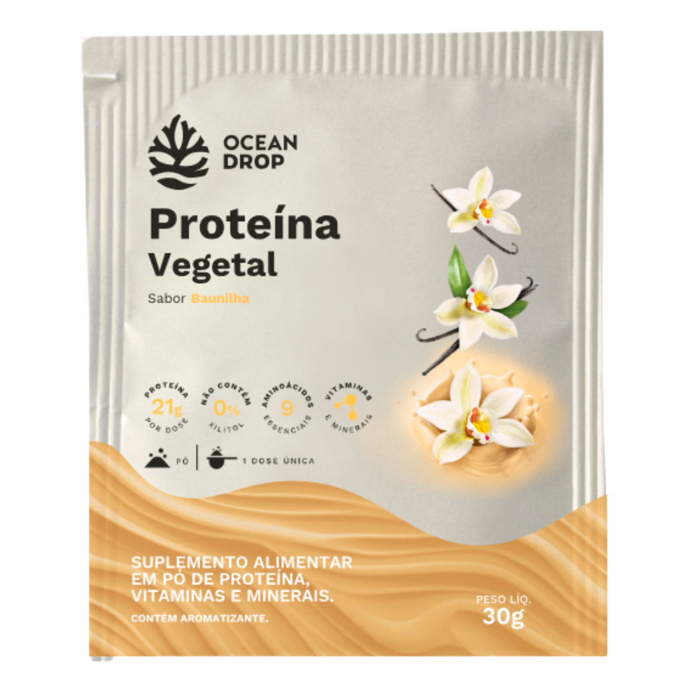 Proteína Vegetal Sabor Baunilha 30g Ocean Drop Ocean Drop