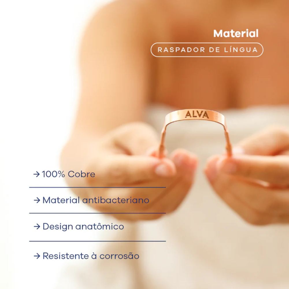 Raspador de Língua de Cobre Alva