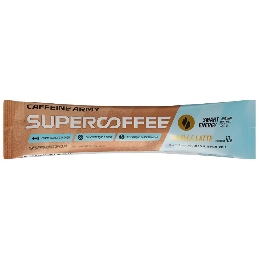SuperCoffee Vanilla 3.0 Latte Sachê 10g Caffeine Army Supercoffee