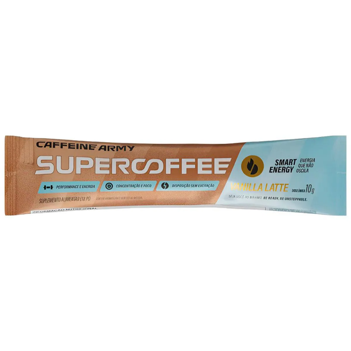 SuperCoffee Vanilla 3.0 Latte Sachê 10g Caffeine Army Supercoffee