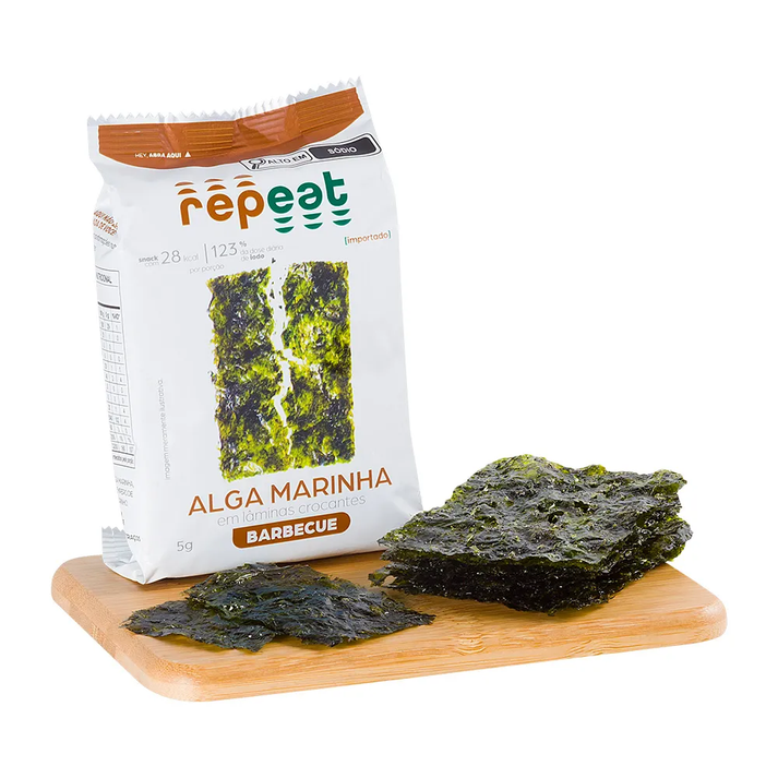 Snack de Alga Marinha Sabor Barbecue 5g Repeat Veggie