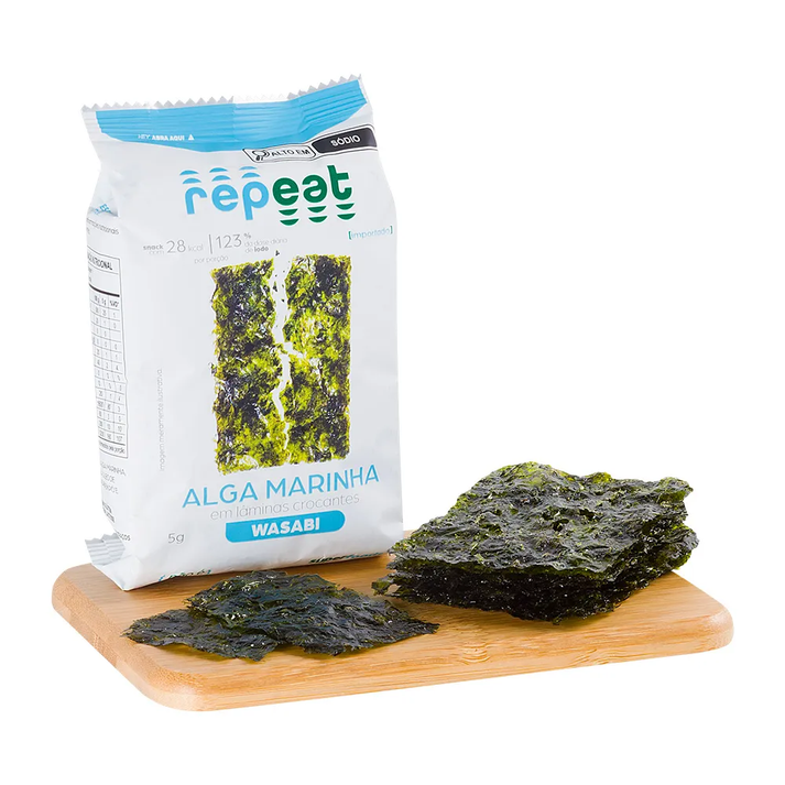 Snack de Alga Marinha Wasabi 5g Repeat Repeat