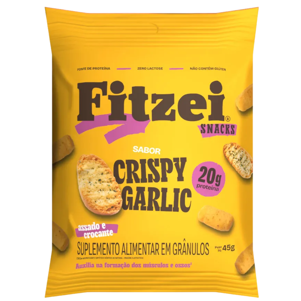 Snack Crispy Garlic 45g Fitzei Vitafor