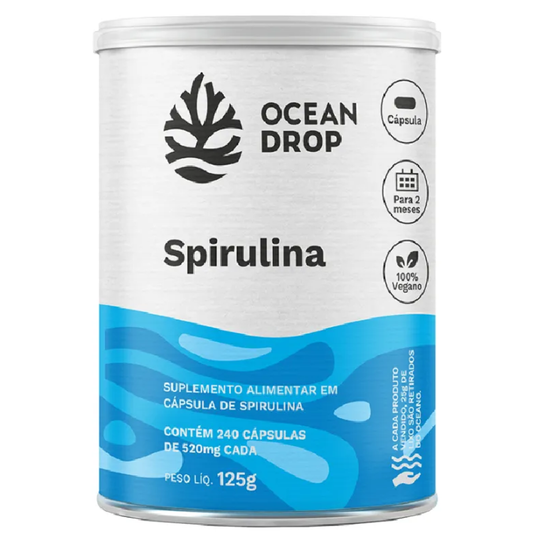 Spirulina 520mg 240 Capsulas Ocean Drop Ocean Drop