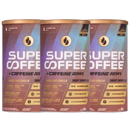 Kit 3 Supercoffee 3.0 Choconilla 380G Caffeine Army
