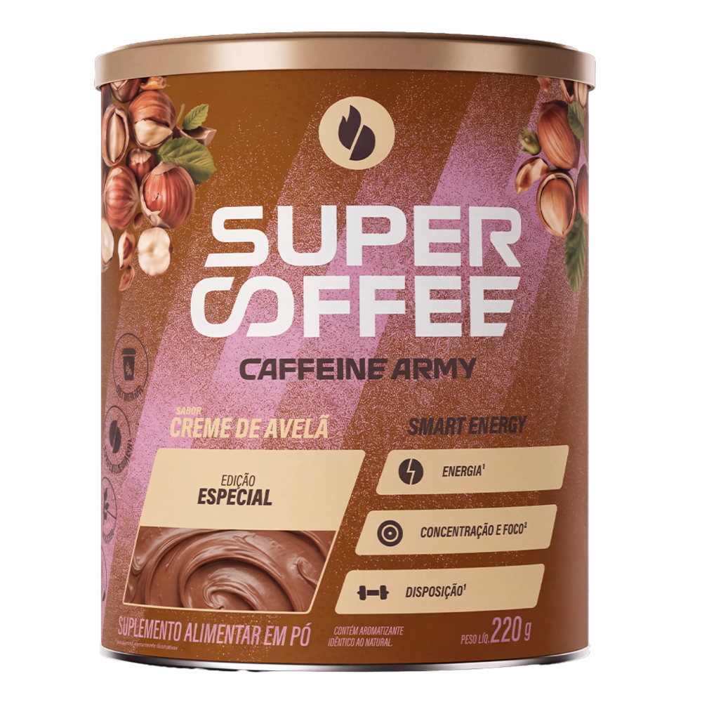 SuperCoffee Creme de Avelã 220g Caffeine Army Supercoffee
