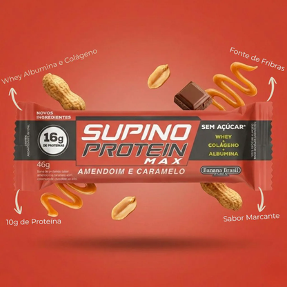 Supino Protein Amendoim com Caramelo 30g Banana Brasil Banana Brasil