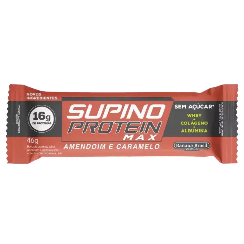 Supino Protein Amendoim com Caramelo 30g Banana Brasil Banana Brasil