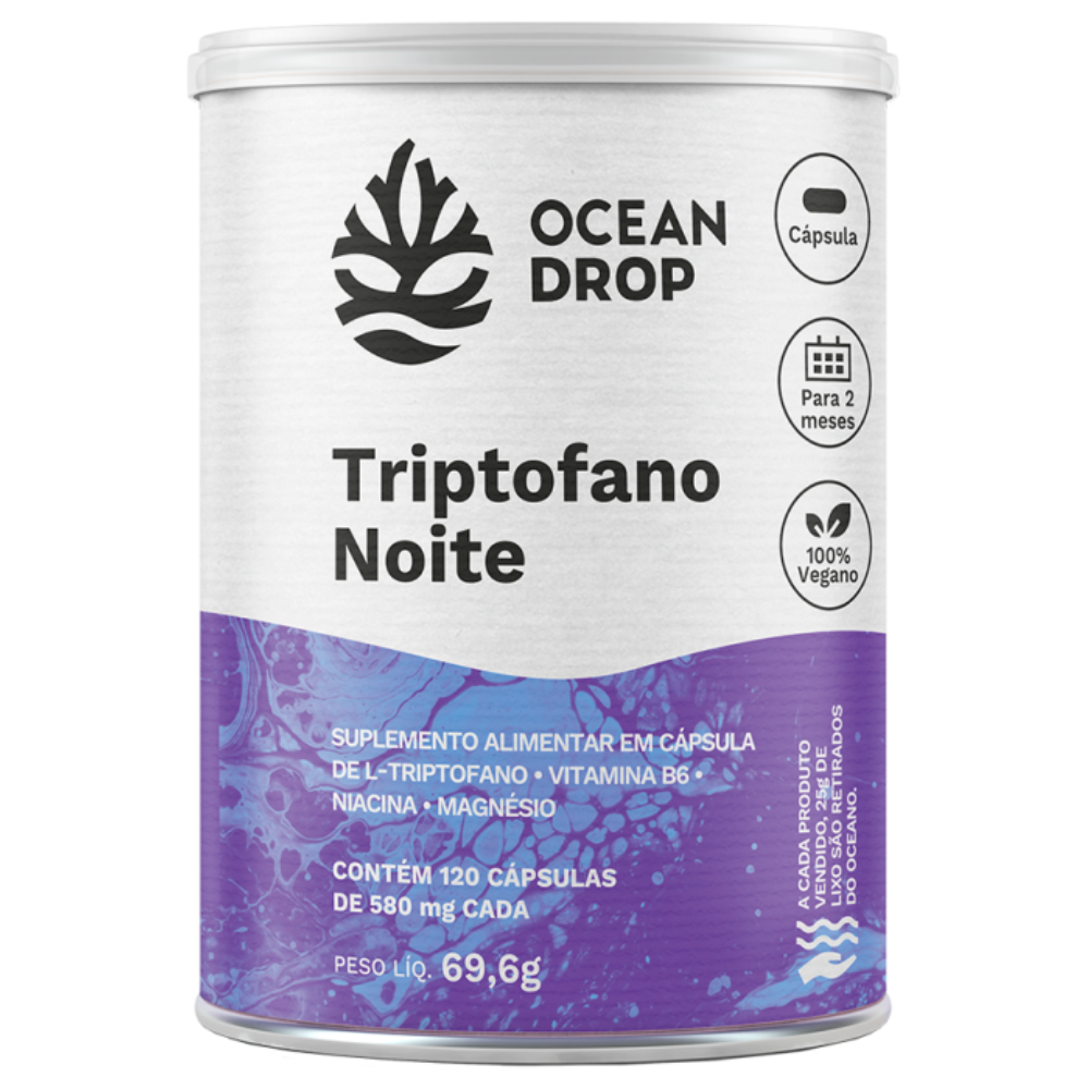 Triptofano Noite 120 Capsulas Ocean Drop