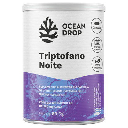 Triptofano Noite 120 Capsulas Ocean Drop
