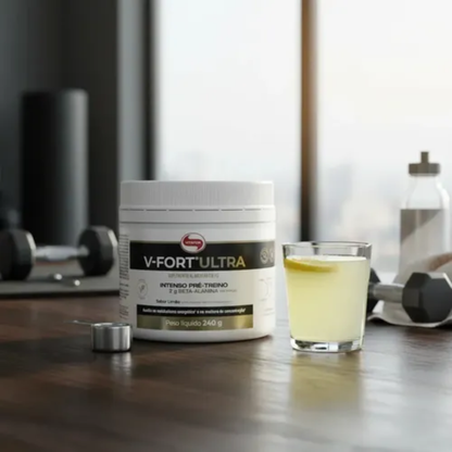 Pre Treino V Fort Ultra 240g Sabor Limao Vitafor Vitafor