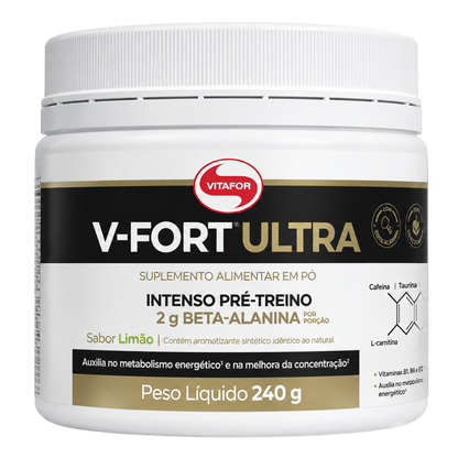 Pre Treino V Fort Ultra 240g Sabor Limao Vitafor Vitafor