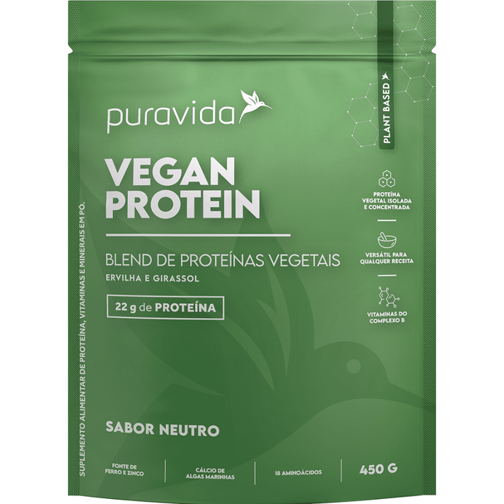 Vegan Protein Sabor Neutro 450g Puravida Puravida