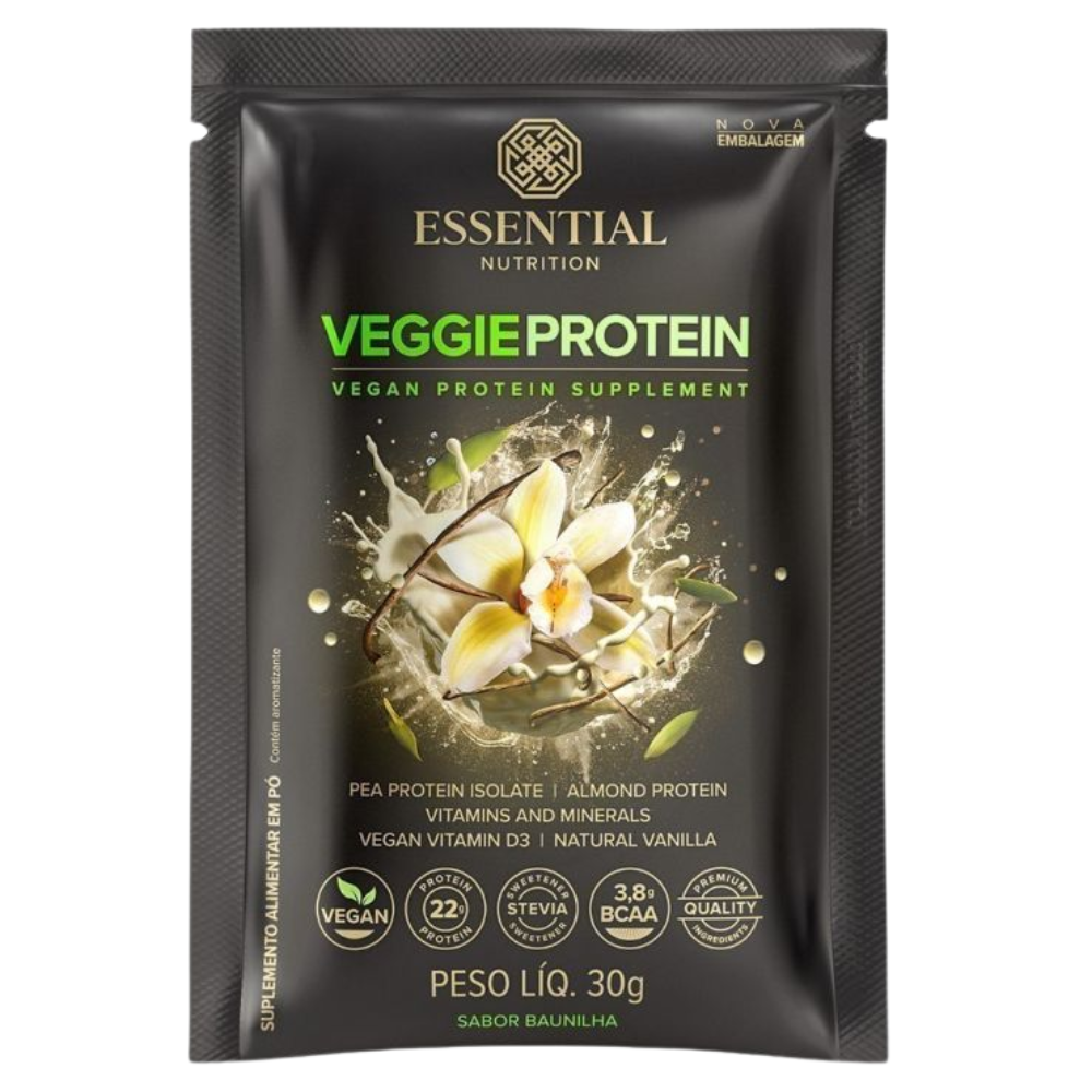 Veggie Protein Vanilla Sachê 30g Essential Essential