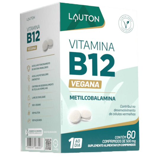 Vitamina B12 9,94mcg 60 Cápsulas Lauton Lauton