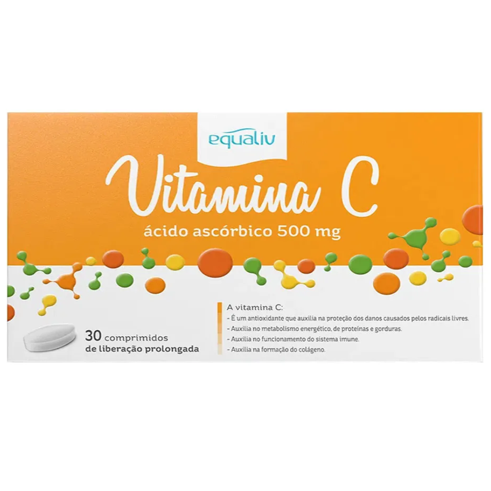Vitamina C 500mg 30 Comprimidos Equaliv Equaliv