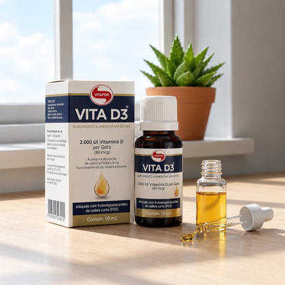 Vita D3 2000U.I 10ml em Gotas Vitafor Vitafor