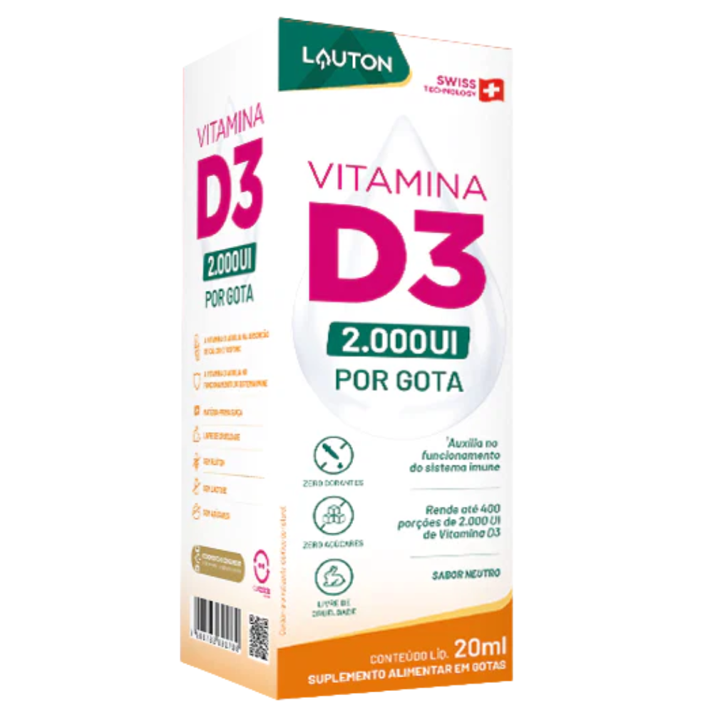 Vitamina D3 2.000 Gotas 20ml Lauton Lauton