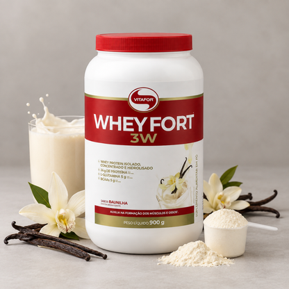 Whey Fort Baunilha 900g Vitafor Vitafor