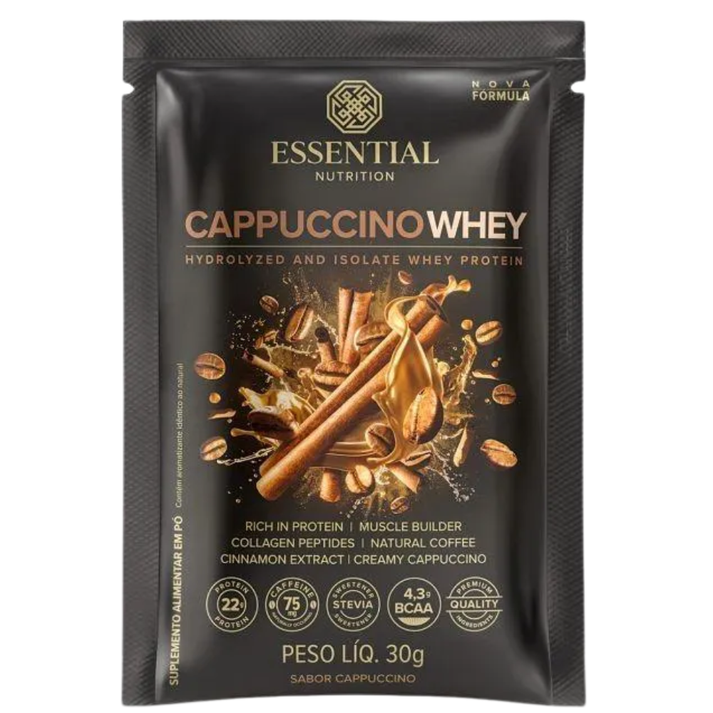 Whey Protein Cappuccino 30g Sachê Essential Essential